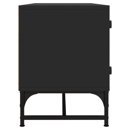 Meuble TV vidaXL avec portes vitrées Noir 102x37x50 cm