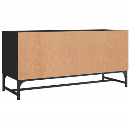 Meuble TV vidaXL avec portes vitrées Noir 102x37x50 cm
