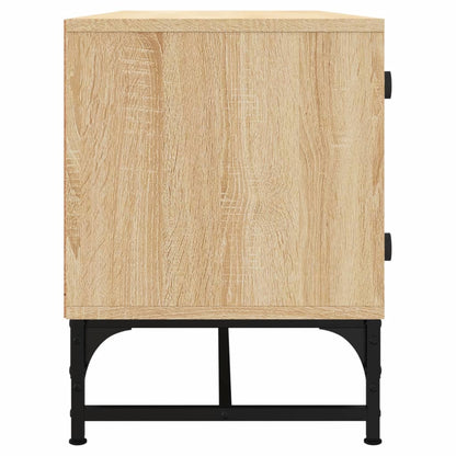 vidaXL TV-Schrank mit Glastüren Sonoma-Eiche 102x37x50 cm