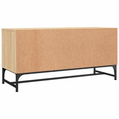 vidaXL TV-Schrank mit Glastüren Sonoma-Eiche 102x37x50 cm