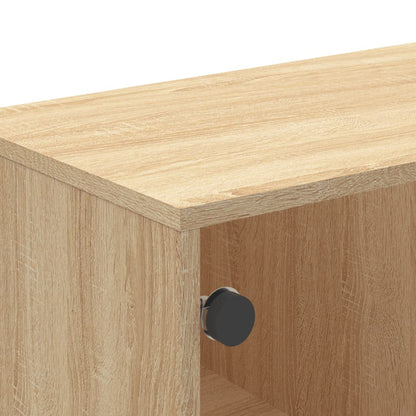 vidaXL TV-Schrank mit Glastüren Sonoma-Eiche 102x37x50 cm