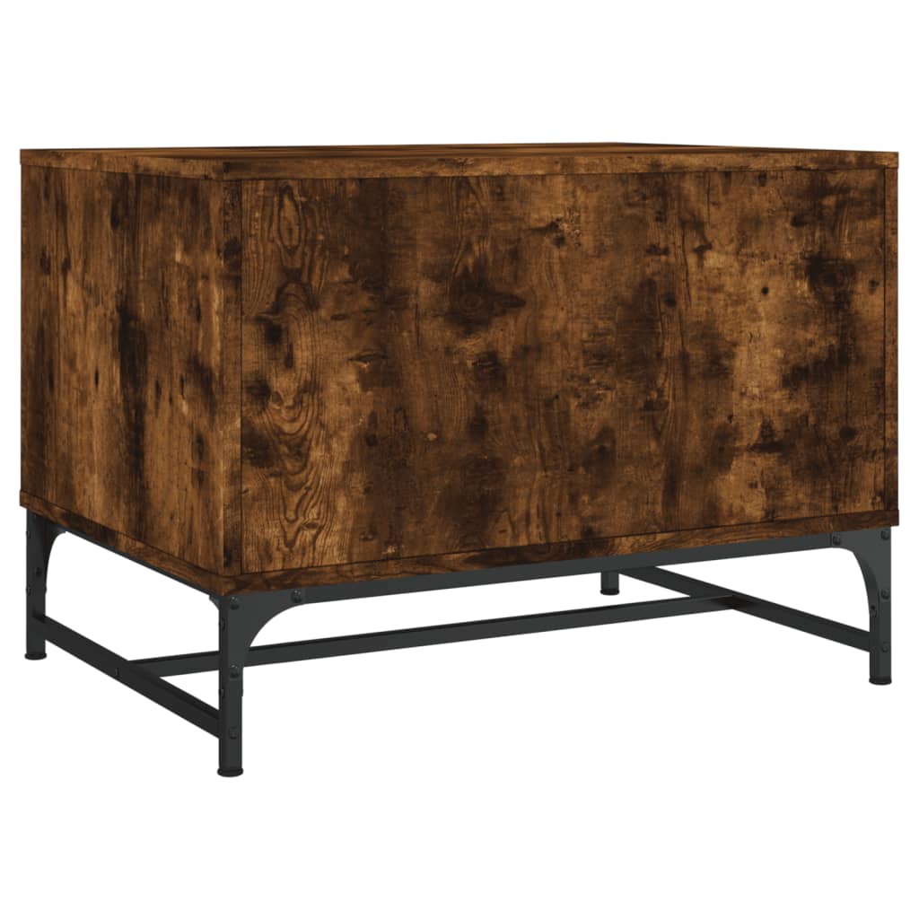 vidaXL Couchtisch mit Glastüren Räuchereiche 68,5x50x50 cm