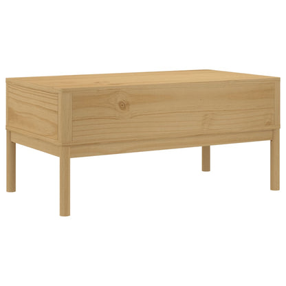 vidaXL Couchtisch FLORO Wachsbraun 99x55,5x45 cm Massivholz Kiefer