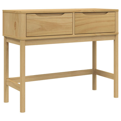 vidaXL Konsolentisch FLORO Wachsbraun 89,5x36,5x73cm Massivholz Kiefer
