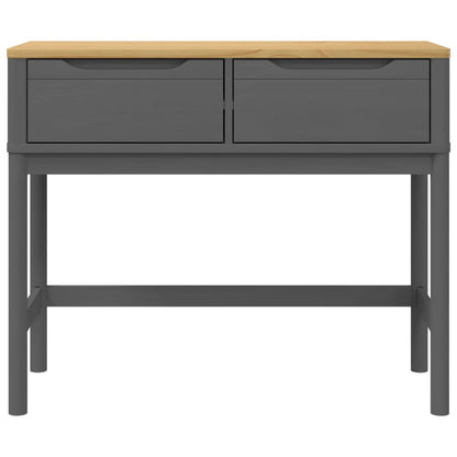 vidaXL Konsolentisch FLORO Grau 89,5x36,5x73 cm Massivholz Kiefer