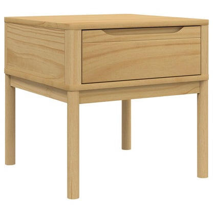 vidaXL Table d'appoint FLORO marron ciré 55x55x54 cm bois de pin massif