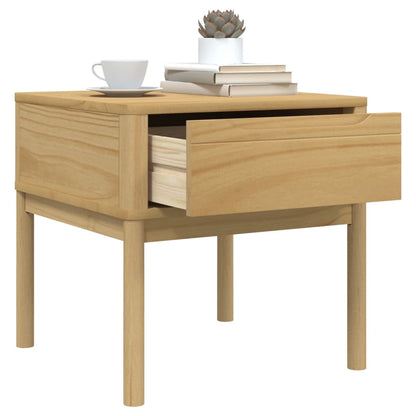vidaXL Table d'appoint FLORO marron ciré 55x55x54 cm bois de pin massif