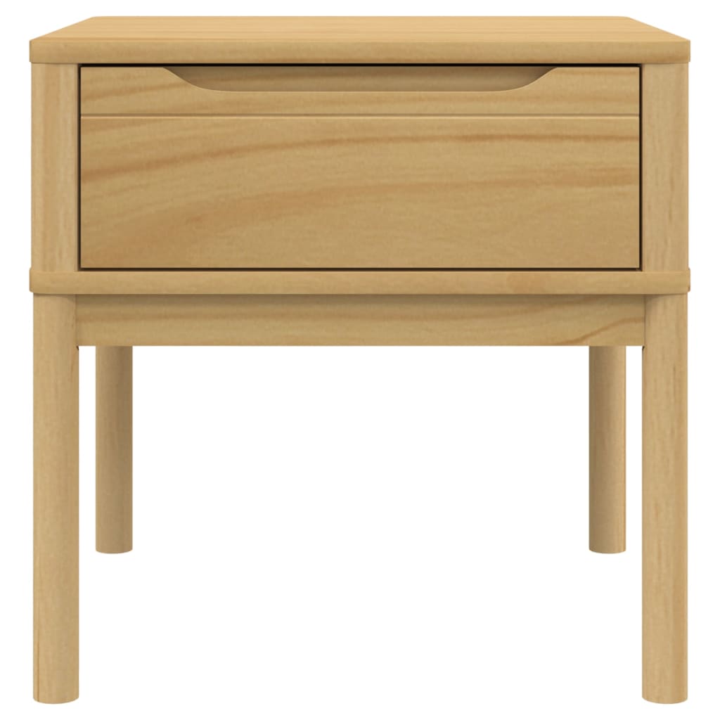 vidaXL Table d'appoint FLORO marron ciré 55x55x54 cm bois de pin massif