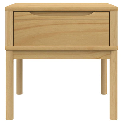 vidaXL Table d'appoint FLORO marron ciré 55x55x54 cm bois de pin massif