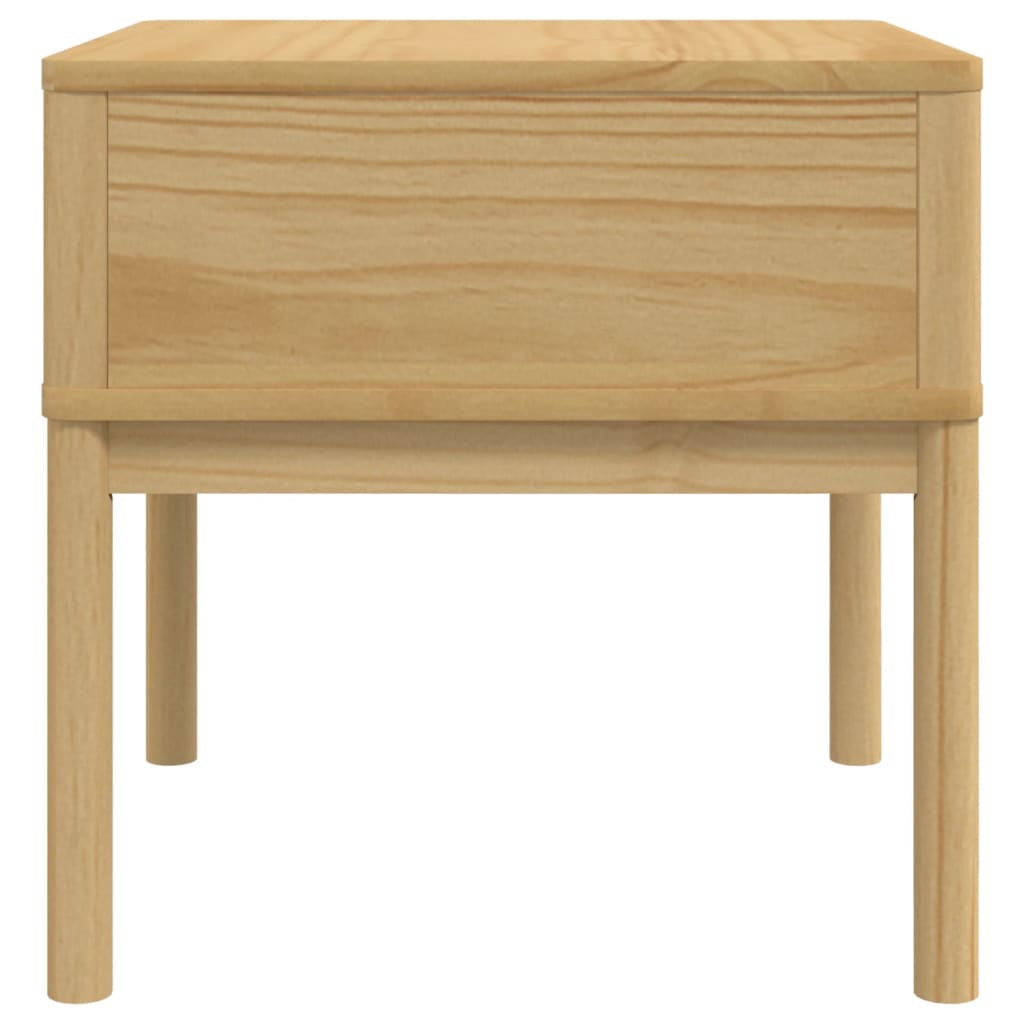 vidaXL Table d'appoint FLORO marron ciré 55x55x54 cm bois de pin massif