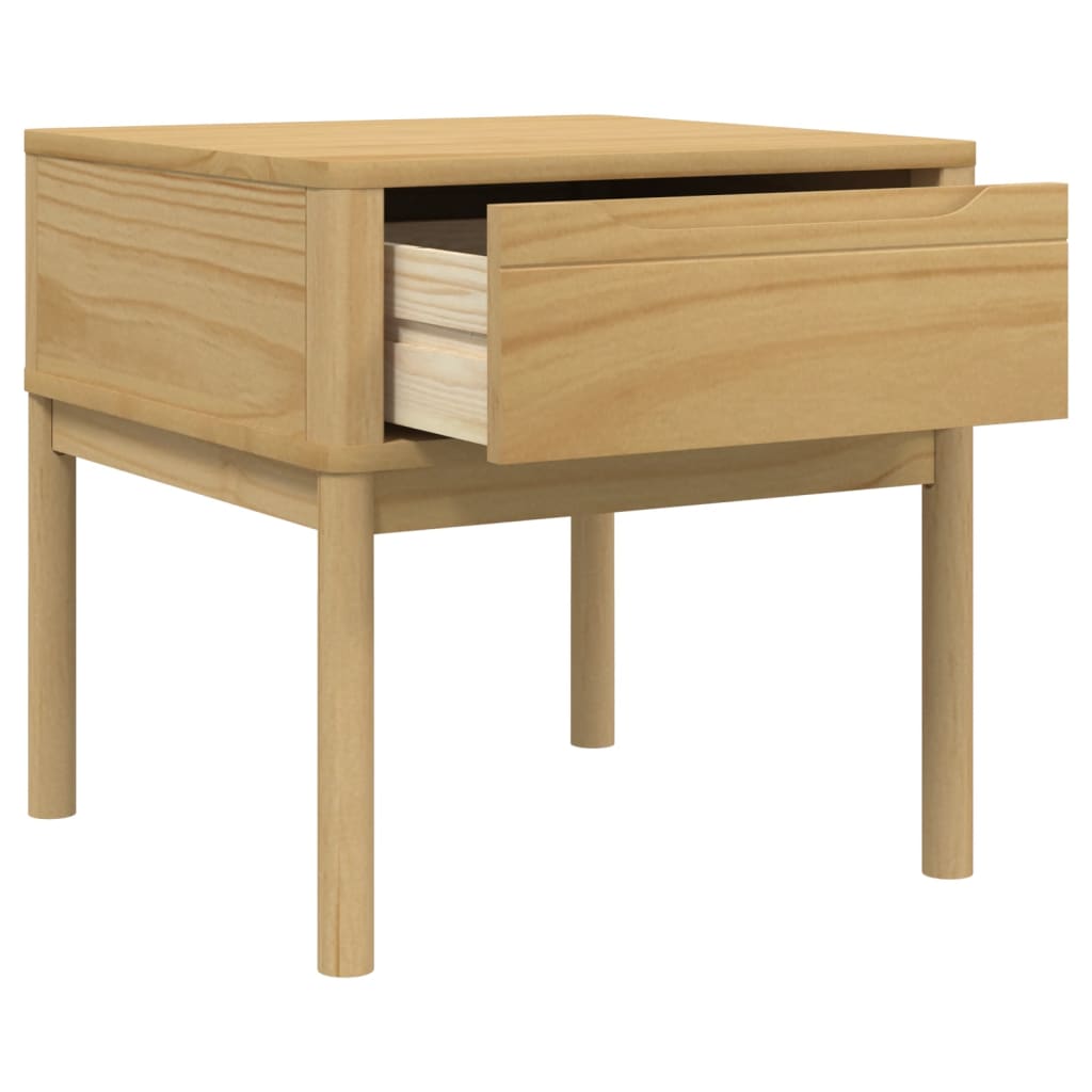 vidaXL Table d'appoint FLORO marron ciré 55x55x54 cm bois de pin massif