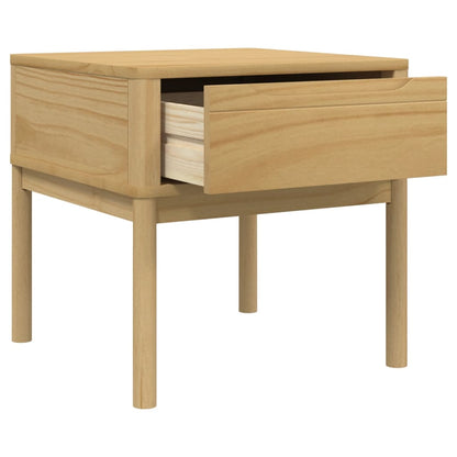 vidaXL Table d'appoint FLORO marron ciré 55x55x54 cm bois de pin massif