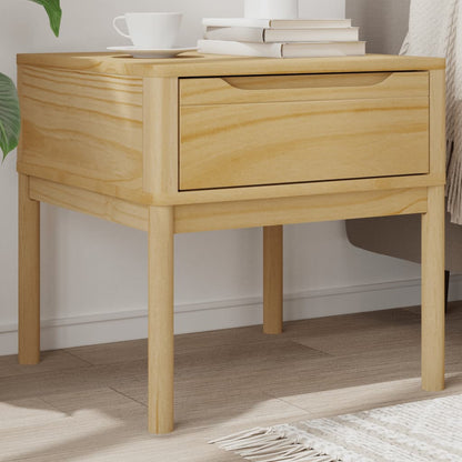 vidaXL Table d'appoint FLORO marron ciré 55x55x54 cm bois de pin massif