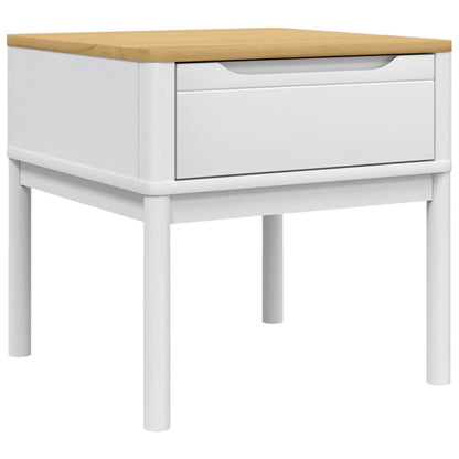 vidaXL Lampentisch FLORO Weiß 55x55x54 cm Massivholz Kiefer