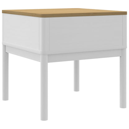 vidaXL Lampentisch FLORO Weiß 55x55x54 cm Massivholz Kiefer