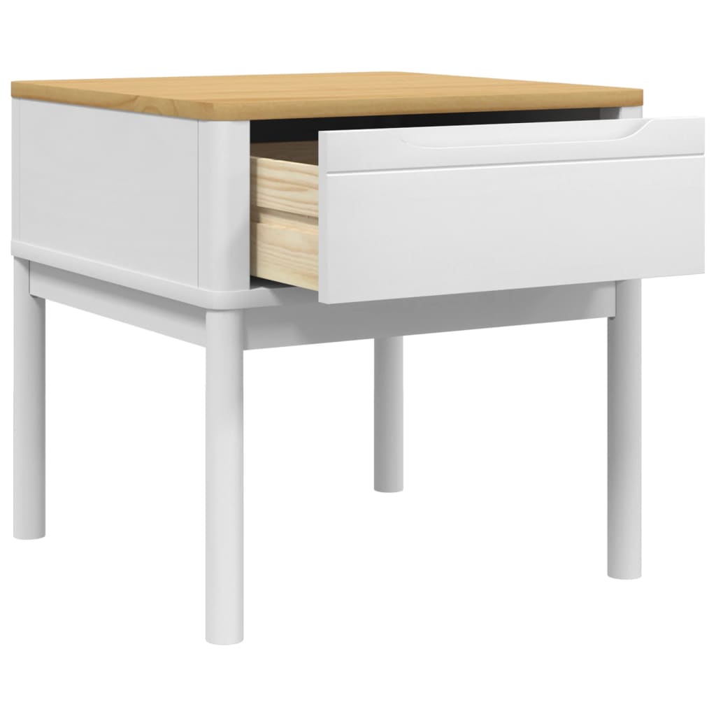 vidaXL Lampentisch FLORO Weiß 55x55x54 cm Massivholz Kiefer