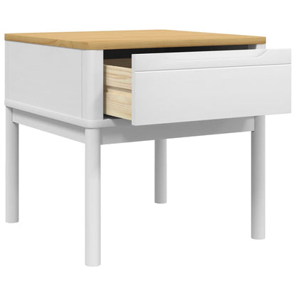vidaXL Lampentisch FLORO Weiß 55x55x54 cm Massivholz Kiefer