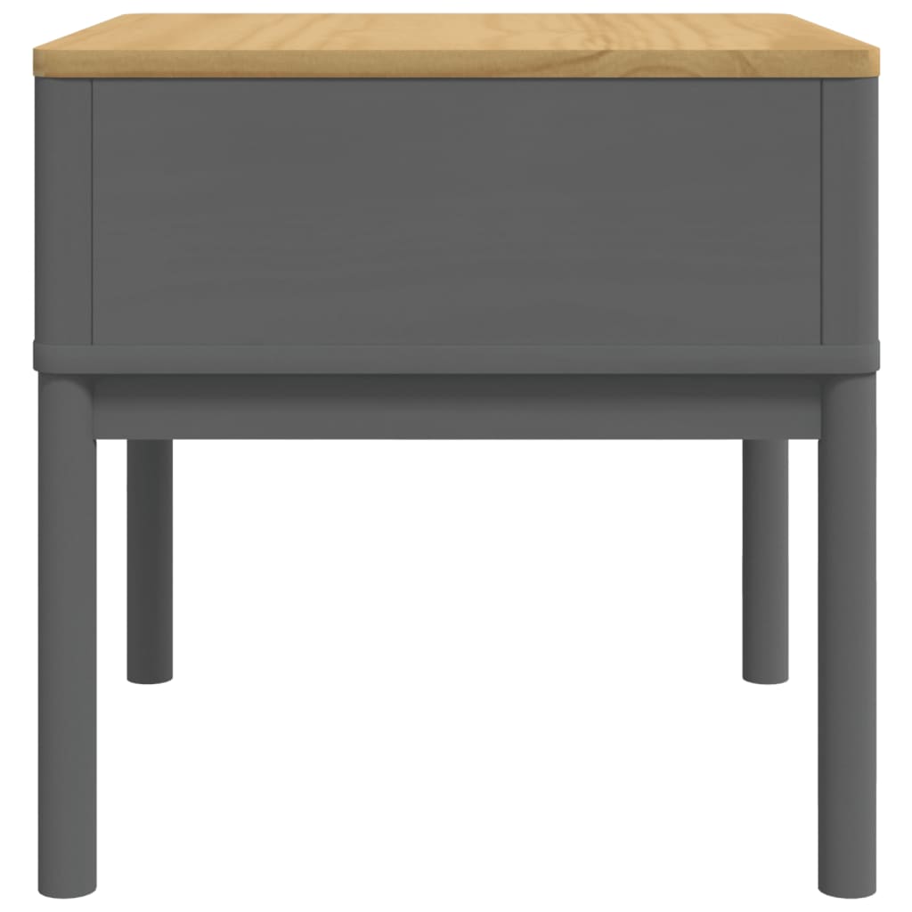 vidaXL Lampentisch FLORO Grau 55x55x54 cm Massivholz Kiefer