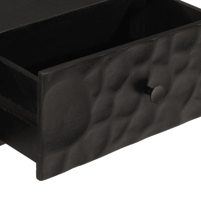 vidaXL Table console Noir 90x30x76 cm Bois de manguier massif et fer