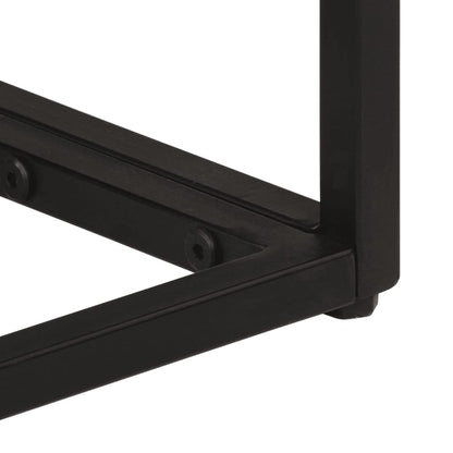 vidaXL Table console Noir 90x30x76 cm Bois de manguier massif et fer