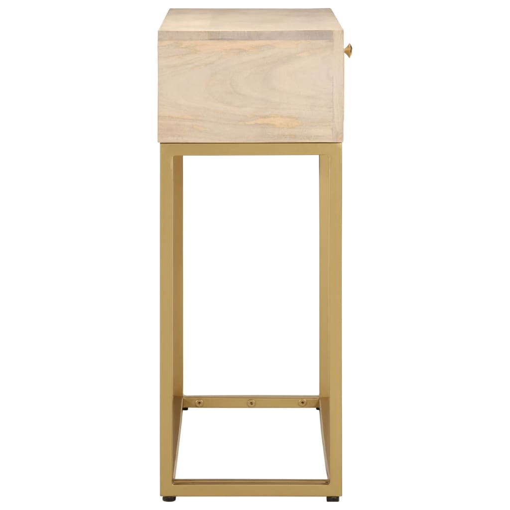 vidaXL Konsolentisch 90x30x76 cm Massivholz Mango und Eisen