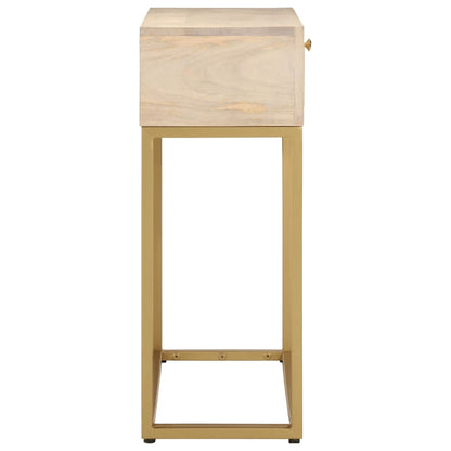 vidaXL Konsolentisch 90x30x76 cm Massivholz Mango und Eisen