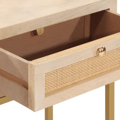 vidaXL Konsolentisch 90x30x76 cm Massivholz Mango und Eisen