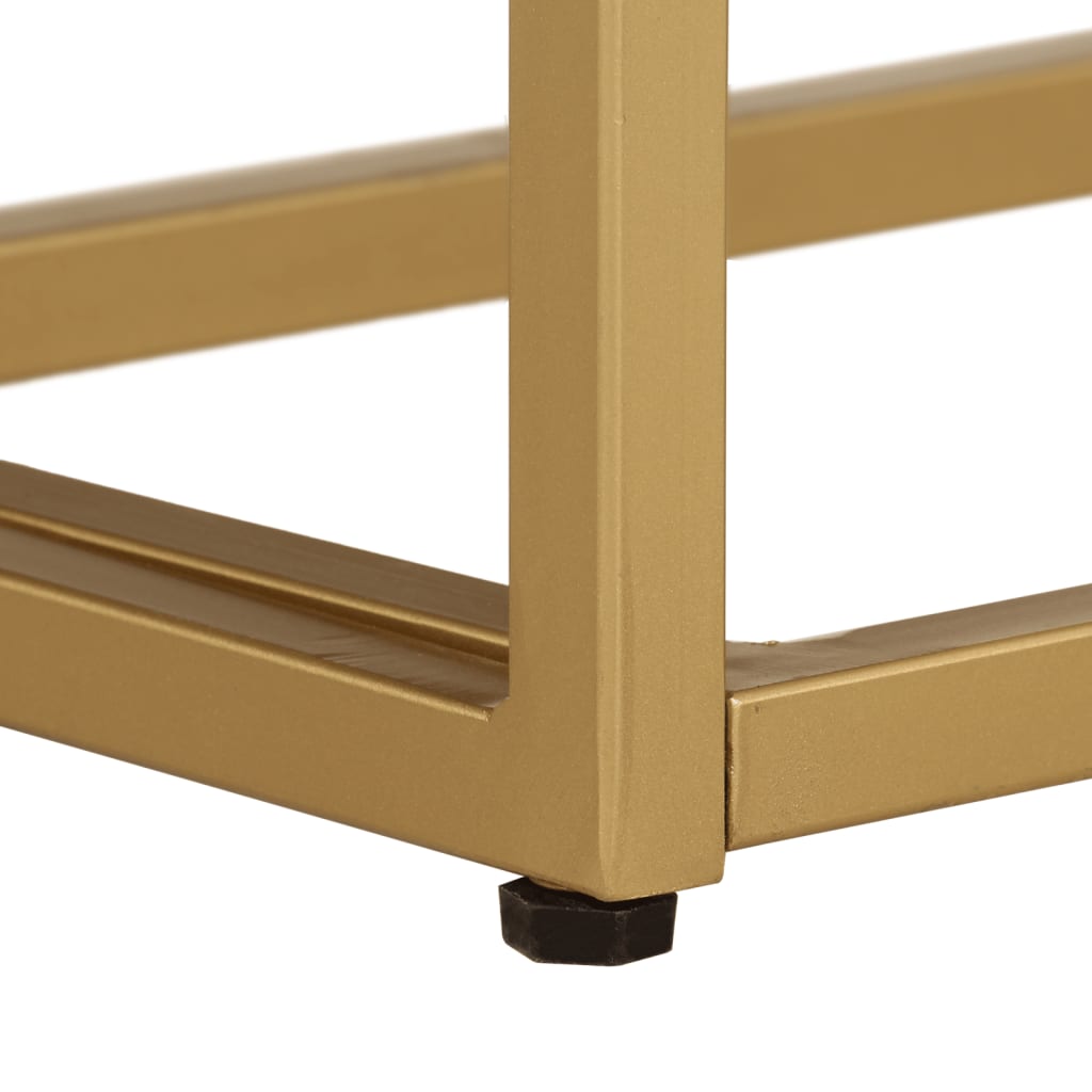 vidaXL Konsolentisch 90x30x76 cm Massivholz Mango und Eisen