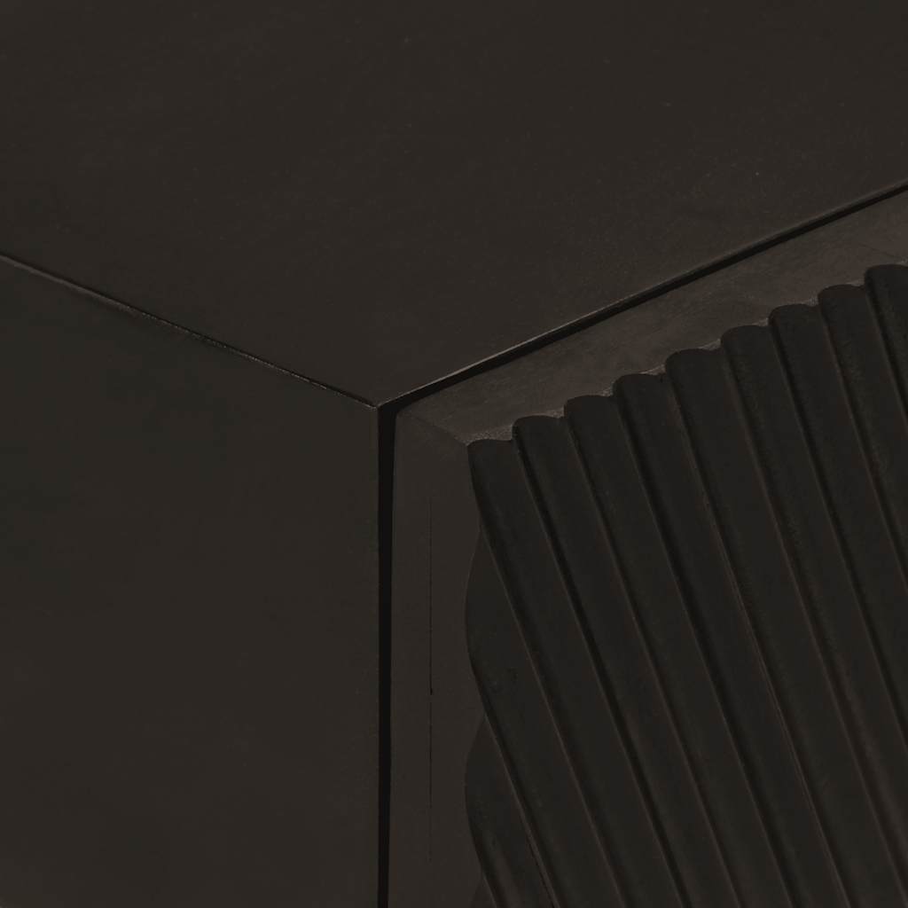 vidaXL Konsolentisch Schwarz 90x30x76 cm Massivholz Mango und Eisen