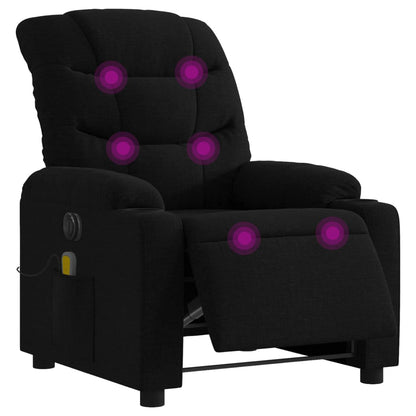 vidaXL Fauteuil de massage électrique Noir Tissu