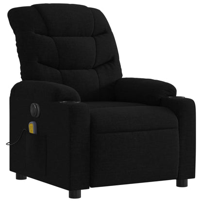 vidaXL Fauteuil de massage électrique Noir Tissu
