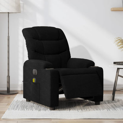 vidaXL Fauteuil de massage électrique Noir Tissu