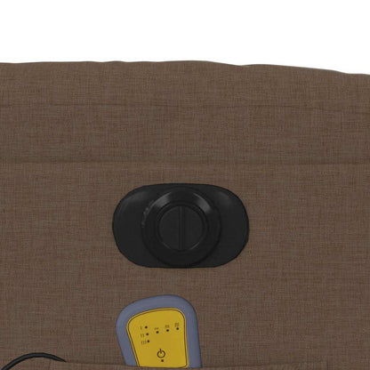 vidaXL Massagesessel Elektrisch Braun Stoff