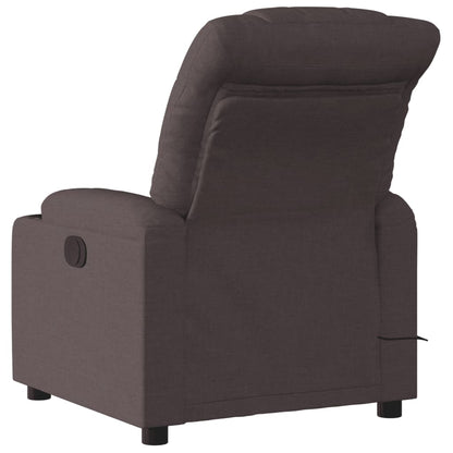 vidaXL Massagesessel Elektrisch Dunkelbraun Stoff