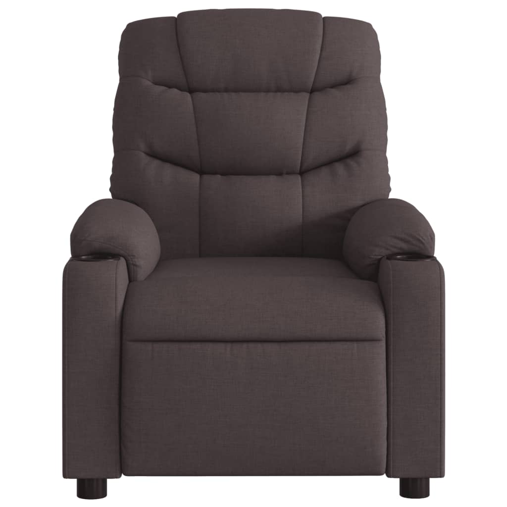 vidaXL Massagesessel Elektrisch Dunkelbraun Stoff