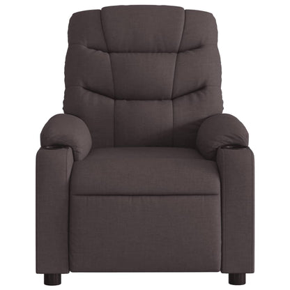 vidaXL Massagesessel Elektrisch Dunkelbraun Stoff