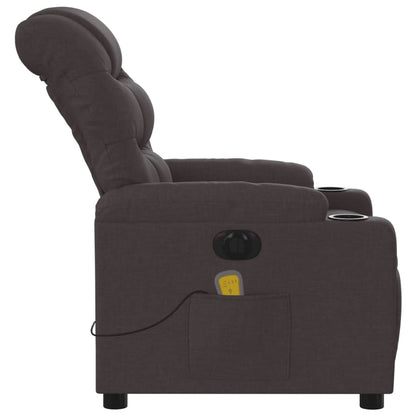 vidaXL Massagesessel Elektrisch Dunkelbraun Stoff