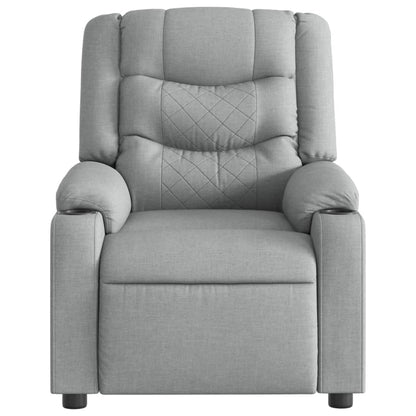 vidaXL Massage-Relaxsessel Hellgrau Stoff