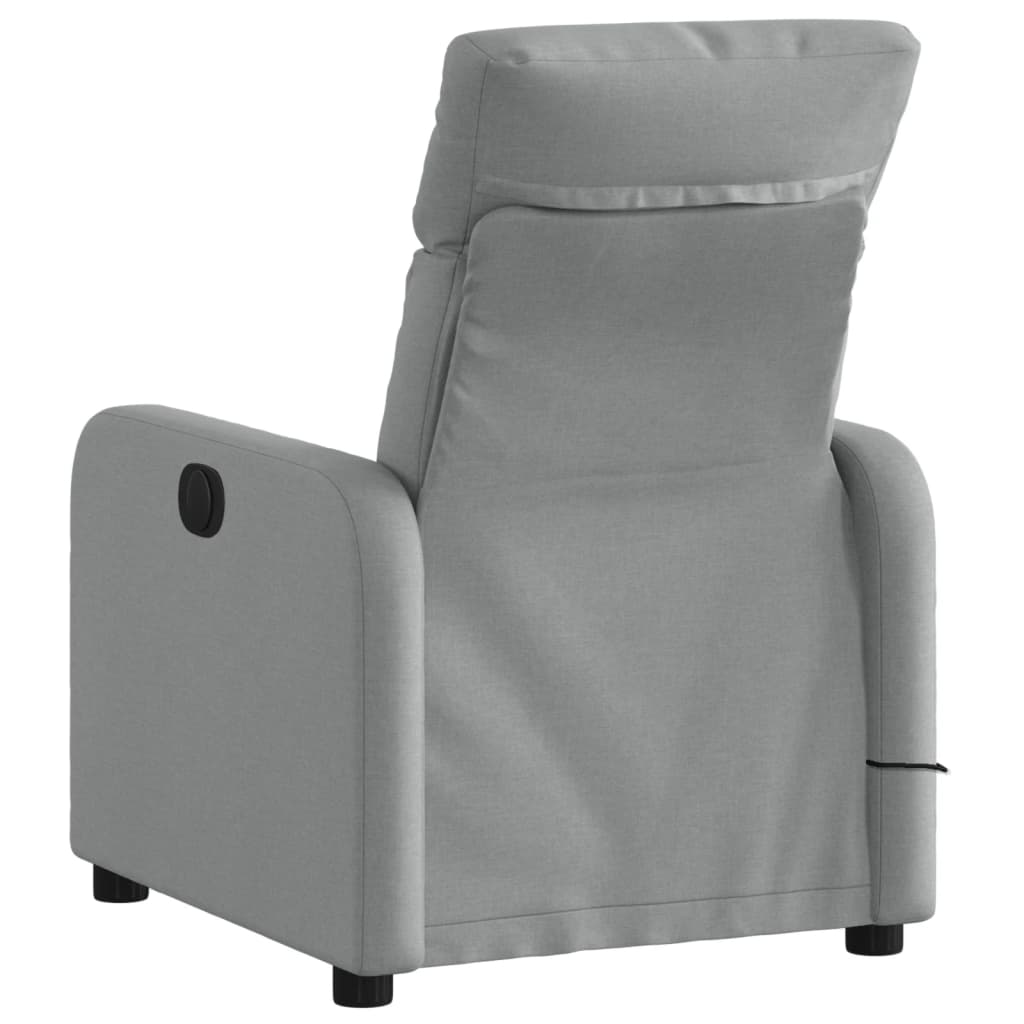 vidaXL Massage-Relaxsessel Hellgrau Stoff
