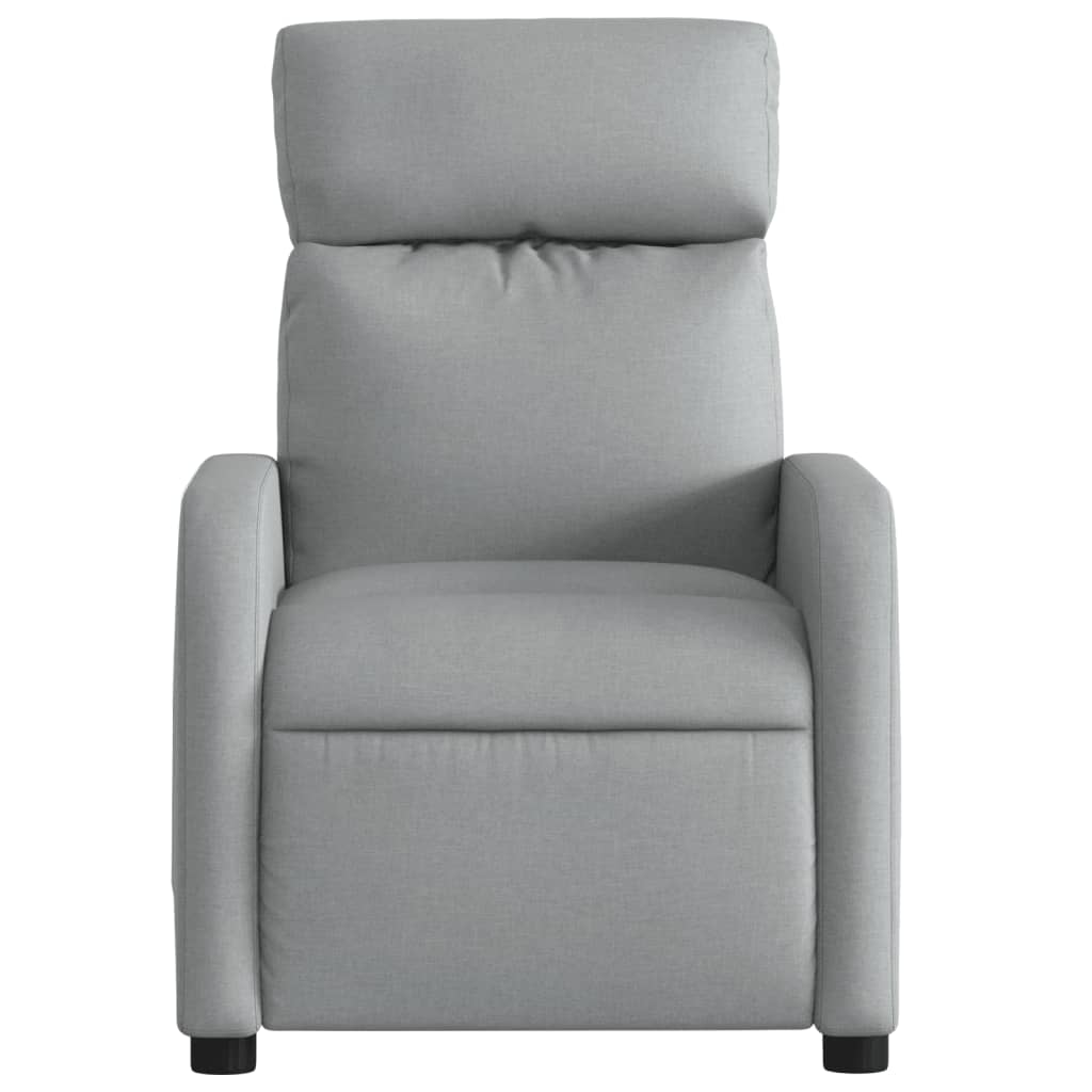 vidaXL Massage-Relaxsessel Hellgrau Stoff