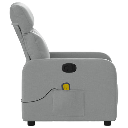 vidaXL Massage-Relaxsessel Hellgrau Stoff