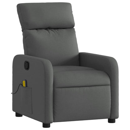 vidaXL Massage-Relaxsessel, Stoff, Dunkelgrau