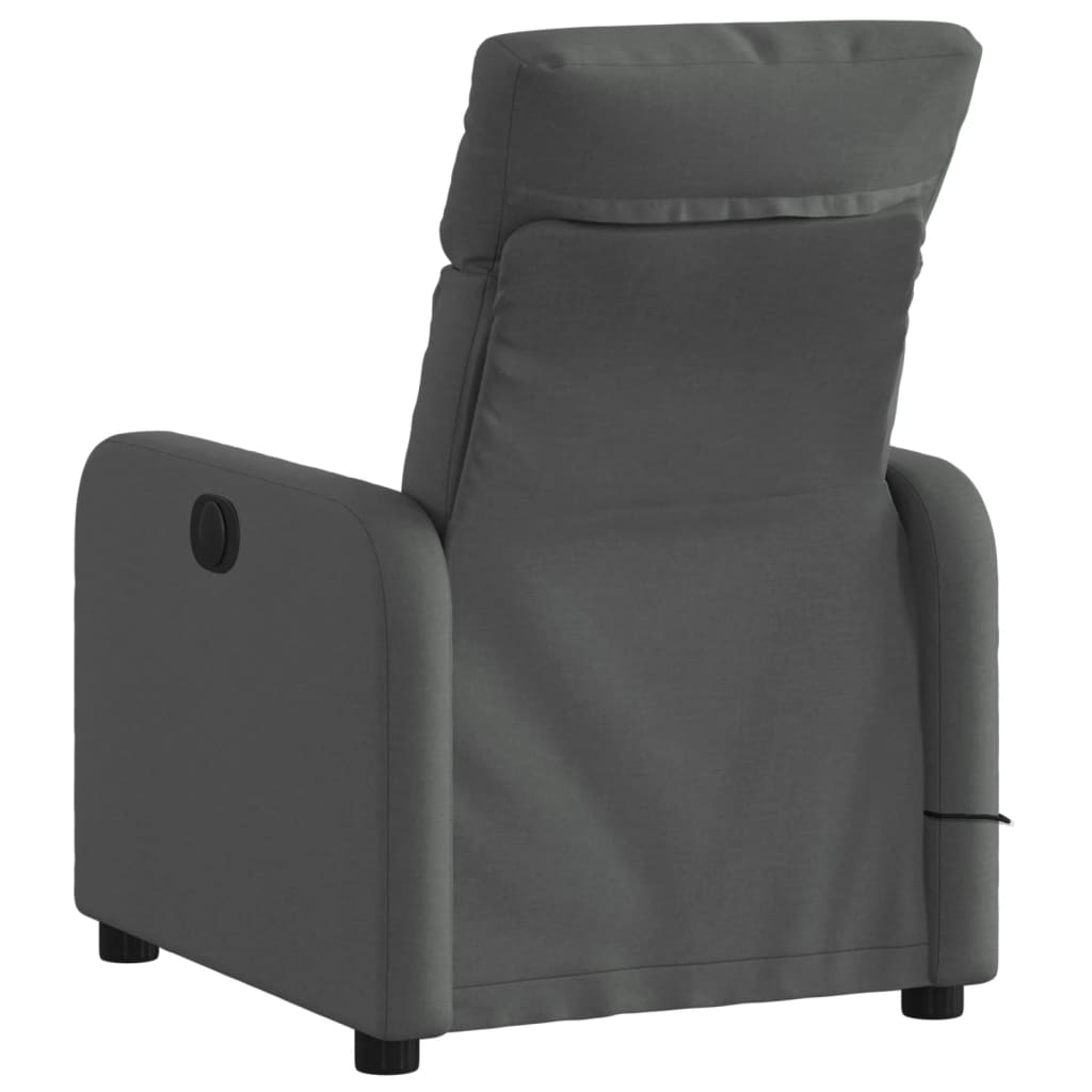 vidaXL Massage-Relaxsessel, Stoff, Dunkelgrau