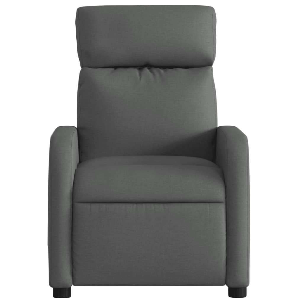 vidaXL Massage-Relaxsessel, Stoff, Dunkelgrau
