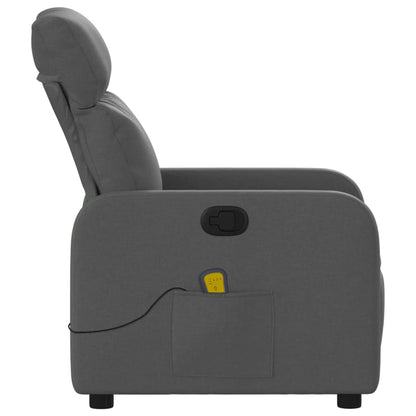 vidaXL Massage-Relaxsessel, Stoff, Dunkelgrau