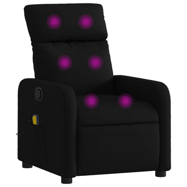 vidaXL Massage-Relaxsessel, Stoff, Schwarz