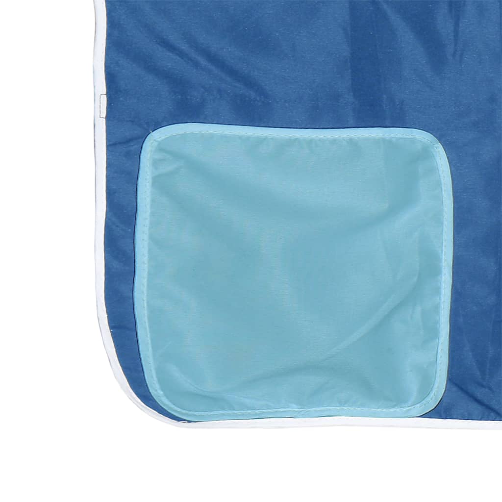 vidaXL Kinderhochbett mit Turm Blau 80x200 cm Massivholz Kiefer