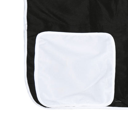 vidaXL Kinderhochbett mit Turm Weiß & Schwarz 80x200 cm Kiefernholz