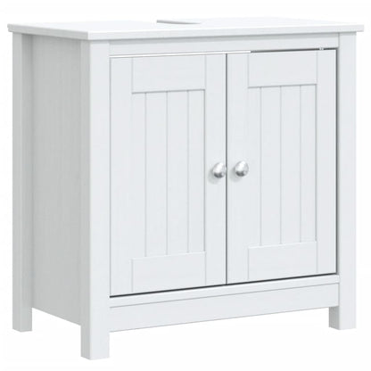 vidaXL Ensemble de meubles de salle de bain 3 pcs BERG bois de pin massif blanc