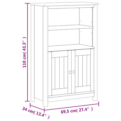 vidaXL Ensemble de meubles de salle de bain 3 pcs BERG bois de pin massif blanc